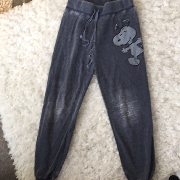 Peanuts Pants - Distressed Peanuts sweatpants.  Light fabric.
